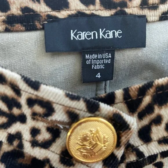 Karen Kane Skirt Size 4 Animal Print Front Buttons Women Skirt - New! - Picture 5 of 6